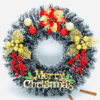 CHRISTMAS WREATHS 50CM - SNOW WHITE